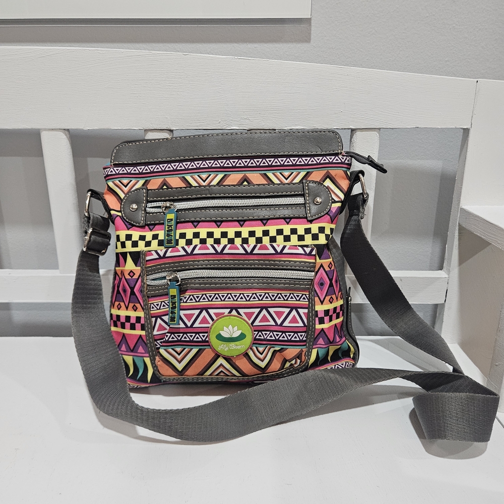 Lily Bloom Tribal- Inspired Pattern Crossbody Purse